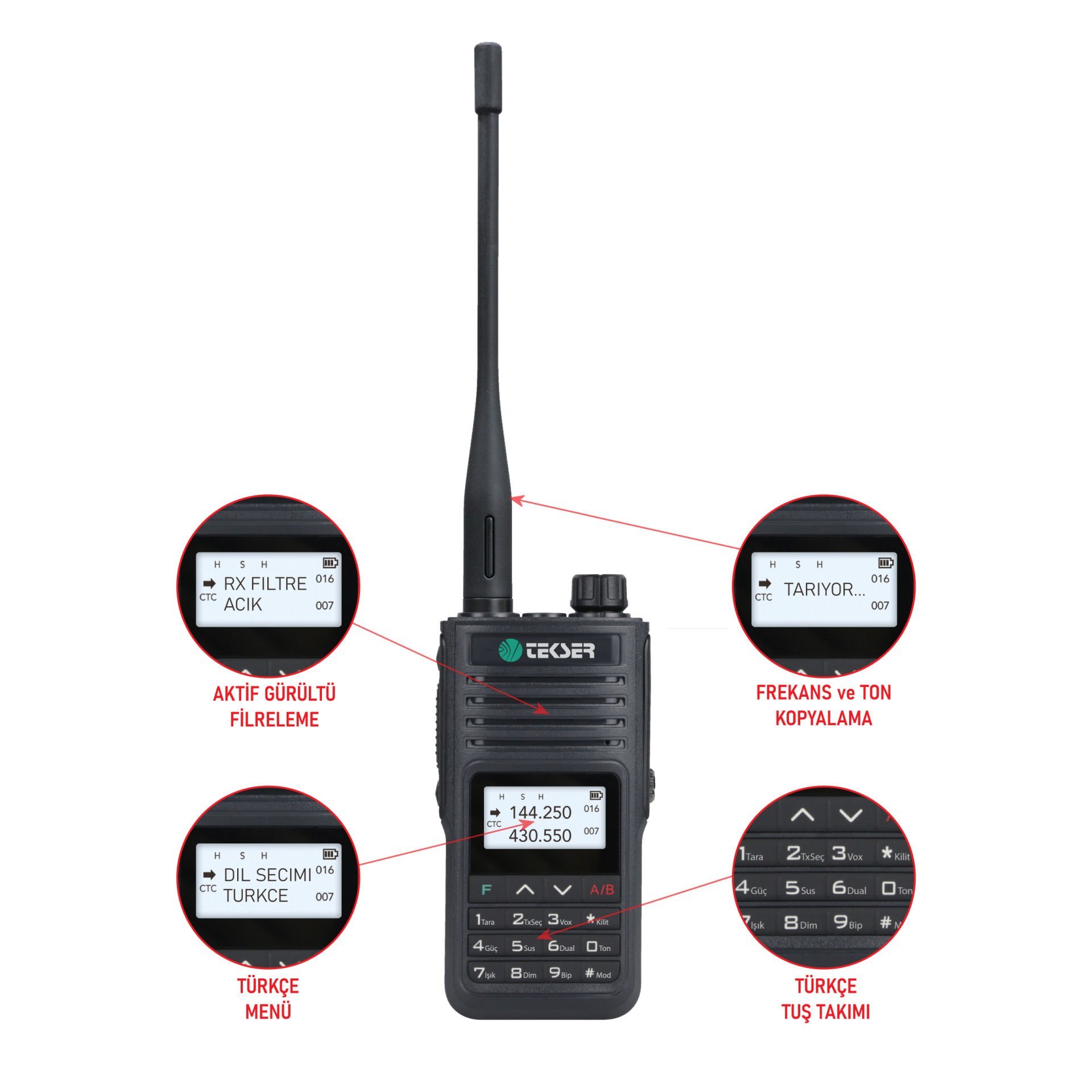 TEKSER TR-UV99 DUAL BAND EL TELSİZİ